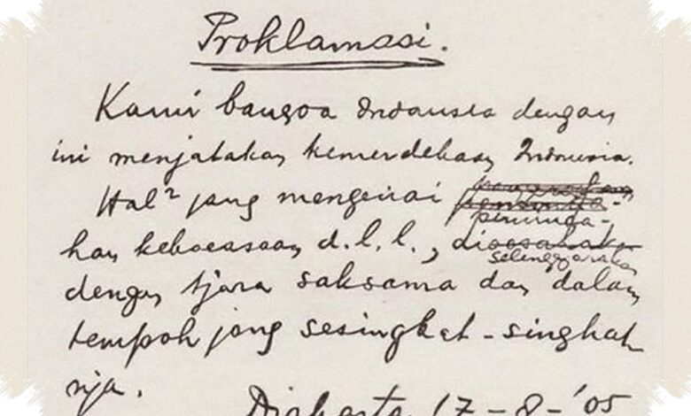 Bukan Naskah Ketikan Sayuti Melik, Jejak Awal Proklamasi Ini Dirawat ANRI Sejak 1992